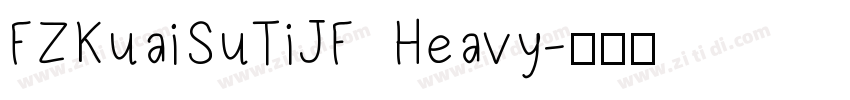 FZKuaiSuTiJF Heavy字体转换